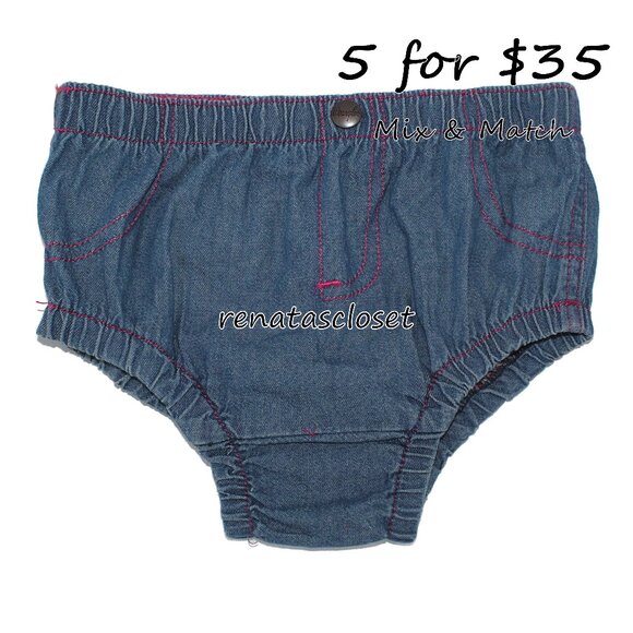 Wrangler Baby Girls' Denim Diaper Cover NWT - Picture 1 of 11